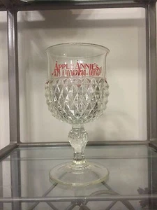 Vintage Apple Annie's Florida Souvenirs Footed Pedestal Water Goblets Glasses - Picture 1 of 11