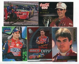 Lote de 5 tarjetas coleccionables Jeff Gordon NASCAR DRIVER RACE CAR RACING (LOTE 26) - Imagen 1 de 1