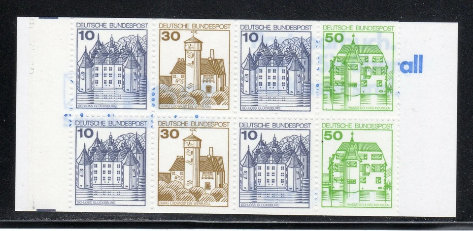 Germany SC# BK 1231b - German Castles - Stamp Booklet - M-NH  - Image 1 of 2