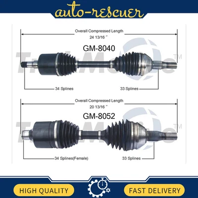 Juego SurTrack par de 2 ejes delanteros CV para Buick Olds 88 LSS Regency 1998-99 tracción delantera Foto 1 de 3