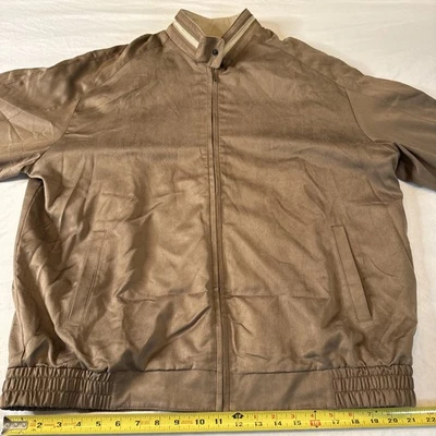 Maus & Hoffman XL Men's Tan Microfiber Light Jacket - Zip Up - Excellent - Image 1 of 4