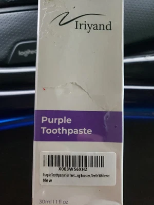 Pasta de dentes clareadora de dentes roxa - Remoção de manchas e reforço de clareamento - Imagem 1 de 4