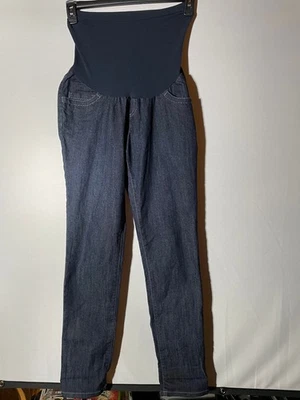 Motherhood Maternity Dark Wash Full Panel Straight Stretch Jeans Size Medium EUC - Image 1 of 2