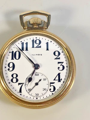 Карманные часы железнодорожного класса 1917 Illinois Sangamo Special 23J ходовые - Изображение 1 из 4