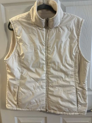 Женский жилет с флисовой подкладкой Izod размер XL на молнии цвет слоновой кости - Изображение 1 из 4