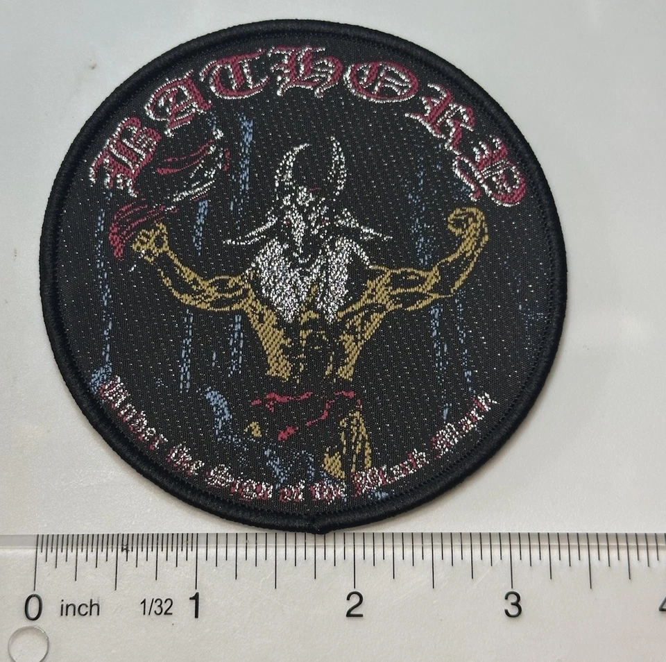 bathory under the sign of the black mark Black Border Circle Woven Patch  - Image 1 of 1