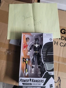 Power Rangers Lightning Collection Mighty Morphin' Black Ranger Zack Taylor New - Picture 1 of 6