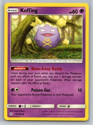 Koffing #76/236 SM - Cosmic Eclipse Common - Pokemon Cards G22 - Image 1 of 2