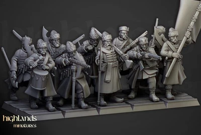 3D PRINTING VALLEY Harbour Strelcy with Command Group 10 models Highland Miniatures Various Scales
