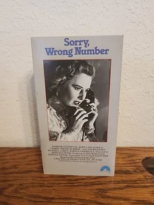Sorry, Wrong Number VHS 1988 Paramount Barbara Stanwyck Burt Lancaster 1948 B&W - Picture 1 of 6
