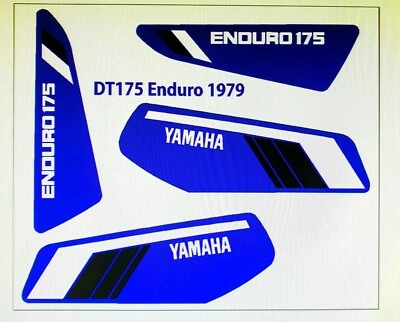 Kit completo de calcomanías Yamaha DT175 Enduro 1979 Foto 1 de 2