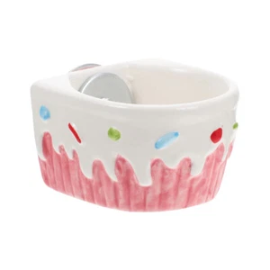 Small Hanging Bowl Pet Hamster Food Animal Foods Dish Kit Ceramic - Picture 1 of 12