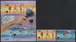 Chile 1988 - Mi-Nr. 1220-1221 y Bloque 7 ** - Estampillada sin montar o nunca montada - Olympia Seúl - Imagen 1 de 1