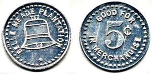 Token: Belle Meade Plantation (Nashville, Tennessee)   GF 5c IM - Picture 1 of 1