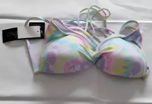California Waves Multicolor Swim Top Size Small - Picture 1 of 2