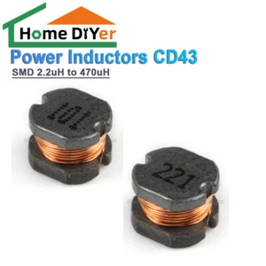 SMD/SMT Chip Power Inductor CD43 Wickelspule Induktivität 2,2 UH bis 470 UH - Picture 1 of 6