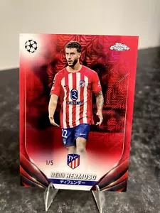 Mario Hermoso 2023-24 Topps Chrome UCC Japan Edition Red Mojo /5 - Foto 1 di 2