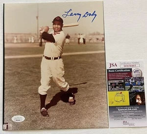 Larry Doby Signed Autographed Glossy 8x10 Photo Cleveland : JSA COA - Picture 1 of 3