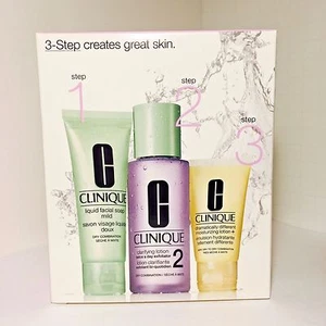 Clinique 3-Step creates great skin Kit For Dry Combination Skin Travel Size NEW - Picture 1 of 2