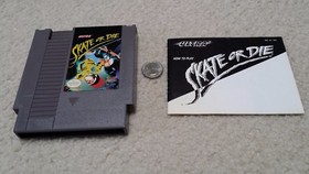 NES Nintendo, Skate or Die cartridge with manual & dust cover