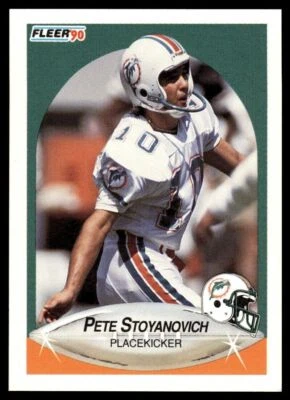 1990 Fleer #248 Pete Stoyanovich - Miami Dolphins - Image 1 of 2