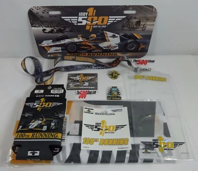 2016 Indy 500 Fan Pack Event Pins Banner Decal Lanyard Holder Magnet Can Cooler - Image 1 of 4