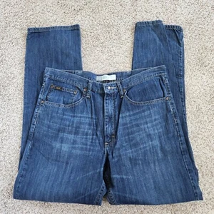 Lee Premium Mens Jeans Size 36x34 Classic Fit Dark Wash Blue Jeans - Picture 1 of 8