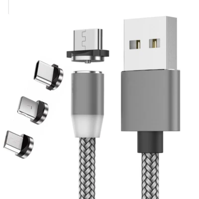 3 in 1 Universal Magnetic USB Charging Cable For iPhone Type C Micro USB - Image 1 of 4