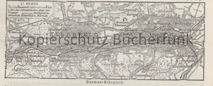 Barmen-Elberfeld - Stadtplan von 1926 - Wuppertal - 13 cm x 5 cm - Original - Bild 1 von 1