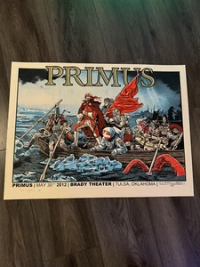 Primus Tulsa 2012 SUPER RARE A/P Artist Print Poster Concert Limited Signed MINT - Picture 1 of 5