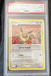 2008 Pokémon Diamond & Pearl Majestic Dawn Eevee 62/100 - PSA 9 MINT - Picture 1 of 2