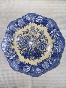 Spode Blue Room Garden Collection Plate Jasmine Blue & Yellow Made in England - Picture 1 of 5