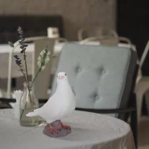 White Dove Ornaments Bird Figurine Garden Figurines Outdoor Decor - Picture 1 of 12