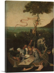 ARTCANVAS Das Narrenschiff Leinwand Kunstdruck von Hieronymus Bosch - Bild 1 von 11