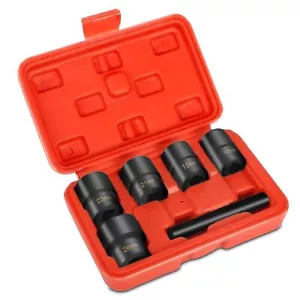 6pcs 1/2 Inch Drive Twist Socket Set Lug Nut Remover Extractor Tool Metric 17mm - Picture 1 of 7