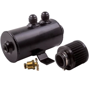 Tanque depósito lata de captura de aceite 10AN aluminio con filtro respirador deflector lo más nuevo - Imagen 1 de 11