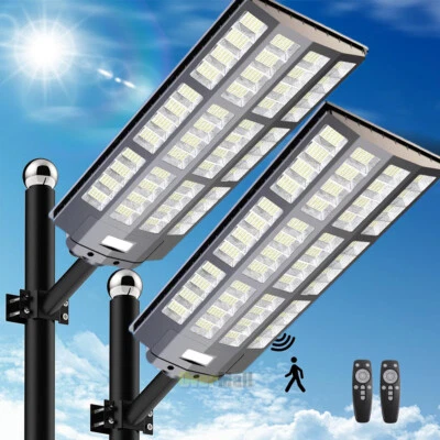 3000000000LM 1680 LED Solar Light Outdoor Waterproof Motion Sensor Security Lamp - Image 1 of 4