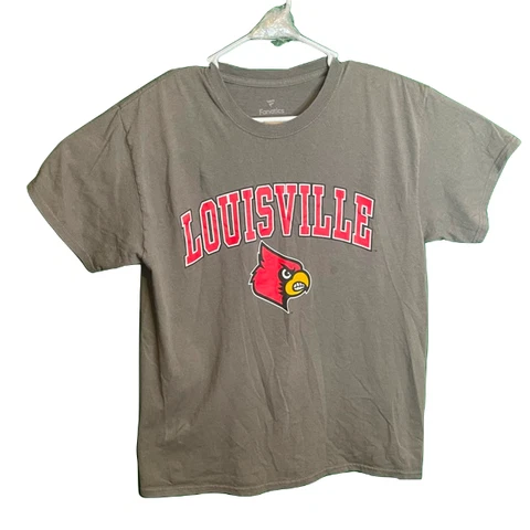 Louisville Cardinals Team HB FANATICS Gray Short Sleeve Tee Size Large Cover