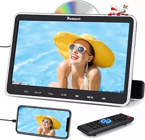 10.1" Car Headrest DVD Player Rear-Seat Monitor for Kids HDMI AV in & Out USB SD - Picture 1 of 10