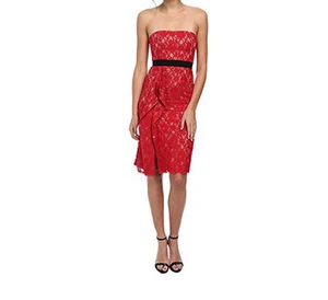 NEU BCBGMAXAZRIA RIO ROT ALEXANDRA TRÄGERLOSES KLEID IRG6X902/M256A GRÖSSE 4 - Bild 1 von 4
