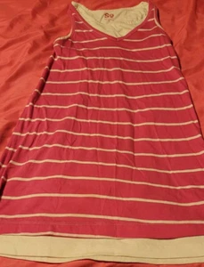 Girl's SO Sleeveless Pink & White Dress with attached white tank top size 10 - Picture 1 of 2