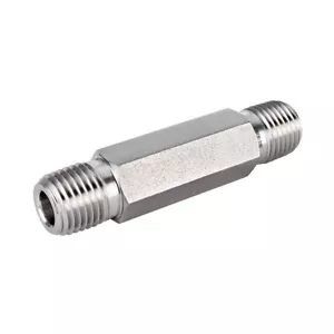 Pezón largo hexagonal hexagonal de acero inoxidable FITOK 316 1/4"" macho NPT 2,5"" de longitud total - Imagen 1 de 2