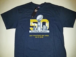 Super Bowl 50 San Francisco T Shirt New with Tags Medium Black Free Shipping - Picture 1 of 5