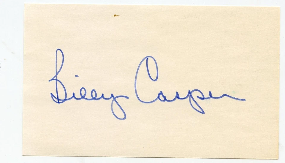 Leyenda de golf Billy Casper de colección 1973 firmada tarjeta índice garantía auténtica KOA Foto 1 de 1