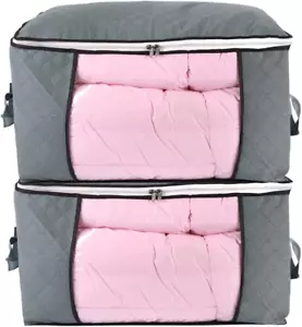 Comforter Storage Bag, Jumbo Zippered Bag with Large Clear Window and Carry Hand - Picture 1 of 12