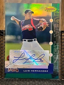 LUIS HERNANDEZ 2005 BOWMAN'S BEST REFRACTOR ROOKIE AUTO BRAVES AUTOGRAPH RC /399 - Picture 1 of 2