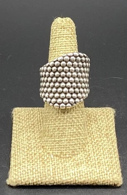 SSD, SIMON SEBBAG-Anillo texturizado palomitas de maíz electroforma esterlina-TALLA 6 3/4 Foto 1 de 4