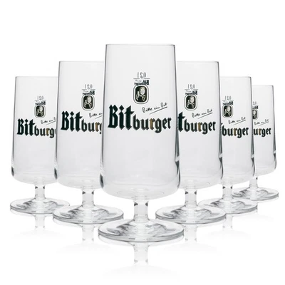 12x Bitburger Bier Glas Pokal 200ml Pils Gläser Tulpe Stil Trinkglas Gastro Beer