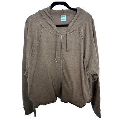 ROSA Victoria's Secret Sudadera con Capucha Corta con Cremallera Marrón XXL Athleisure Comfort Foto 1 de 4