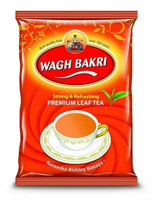 Wagh Bakri Premium Leaf Té Fuerte y Refrescante Negro CTC Desayuno 250 gm India Foto 1 de 4
